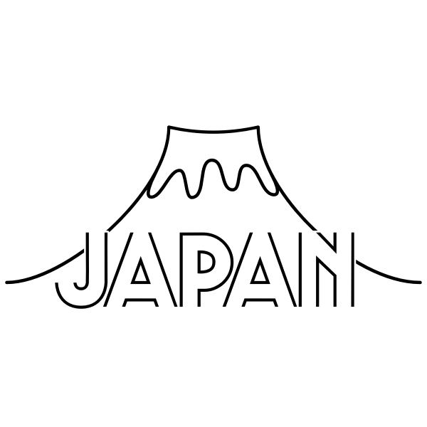 Mount Fuji with Japan typeface